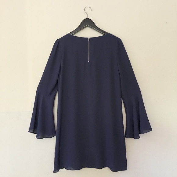 MM Couture Bell Sleeve Sequin Navy Dress - Small - Picture 2 of 6